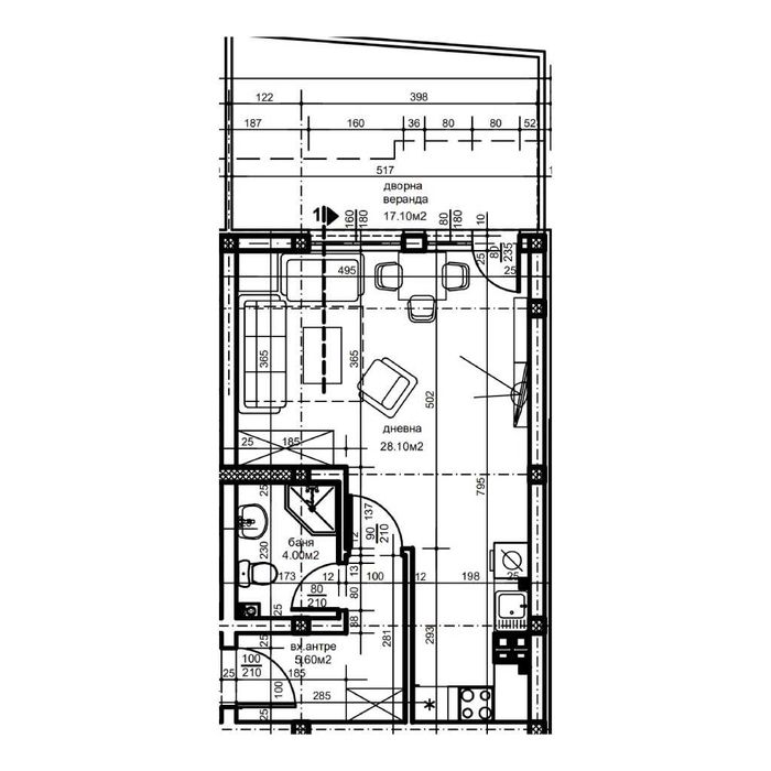 БЕЗ КОМИСИОНА! С АКТ 14! Едностаен апартамент - Южен