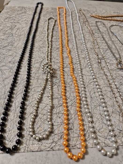 Colier perle,Cercei Swarovski,Set lant si cercei,Lanturi lungi