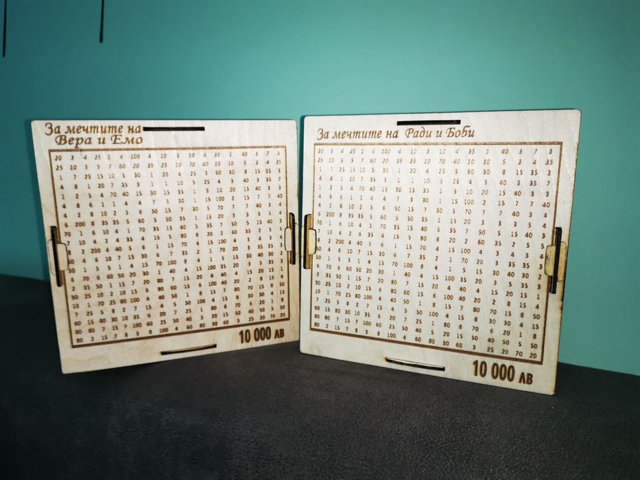 Касичка с цел, лазерна пирография