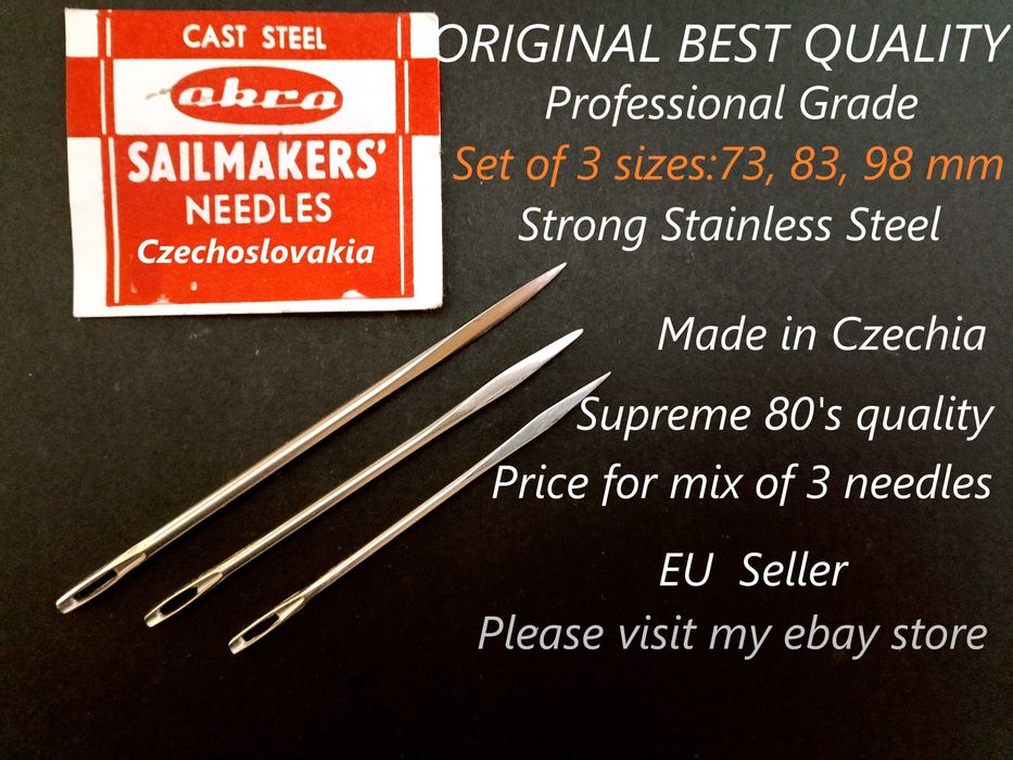 Тапицерски игли за твърди материали и кожа  с триъгълно здраво острие.