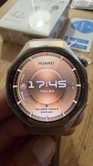 Smart watch HUAWEI WATCH GT 6 Pro Brown ATM-B29F Brown Woven Strap 46 MM, GPS, HEART RATE MONITOR, SPO2