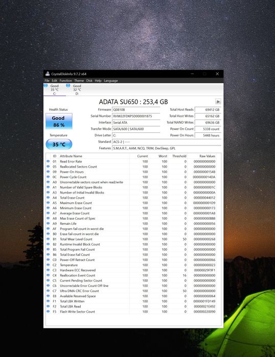 SSD Adata SU650 250GB