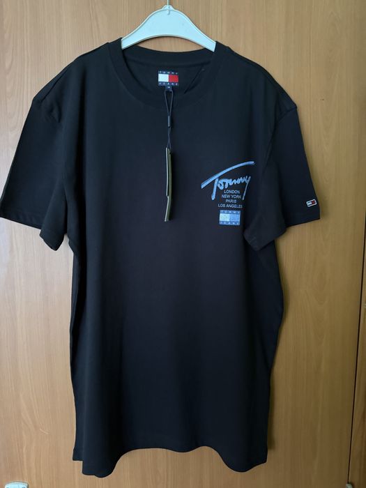 Tricou Tommy Jeans Negru, Marimea M, Nou cu eticheta