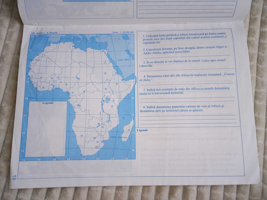 Atlas + Hărți-Contur Geografie – noi, nefolosite