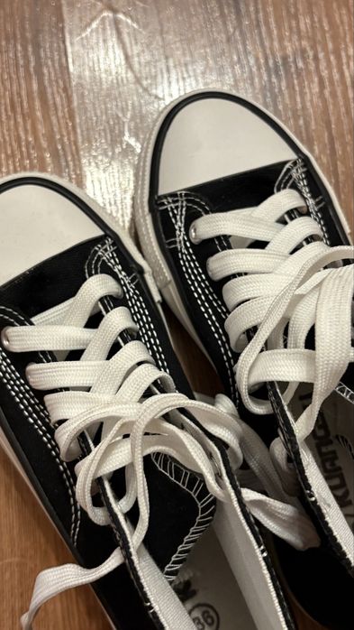 Кеды черно-белые (в стиле Converse, конверс)