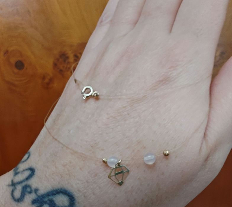 Lanț fir transparent aur 14 k