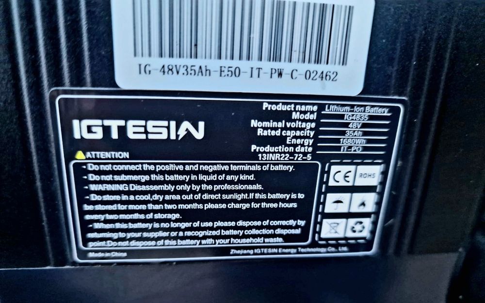 Bicicleta electrica Starsfly 48 v 65 ah