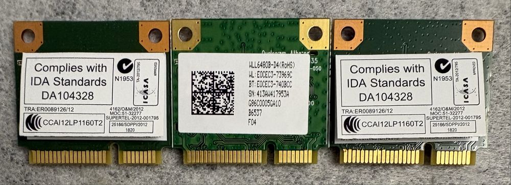 Placă Wi-Fi + Bluetooth 4.0 Laptop Qualcomm Atheros QCWB335