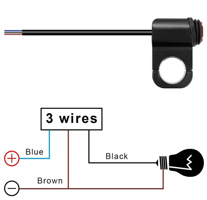 Întrerupător ghidon moto ATV simplu dublu aluminiu