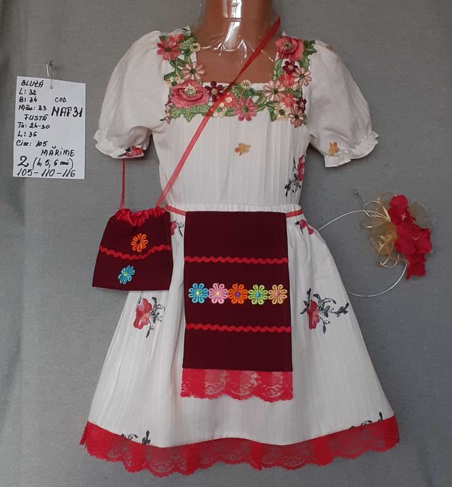 Costum popular pentru copii 3-4-5 -6 ani 175 lei