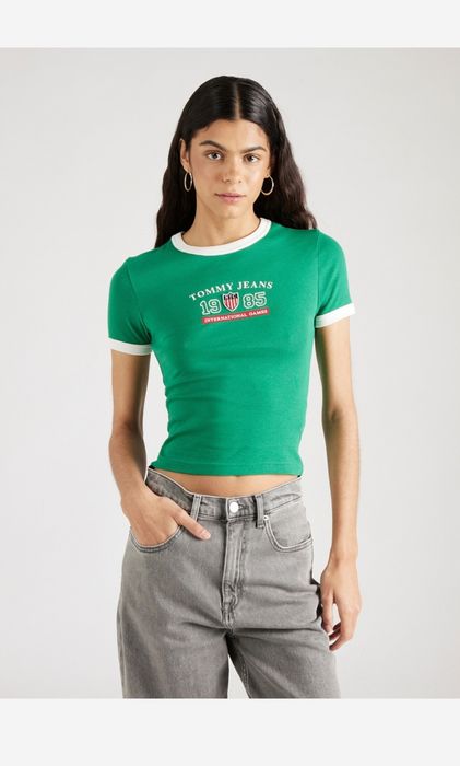 Tricou Tommy Jeans verde