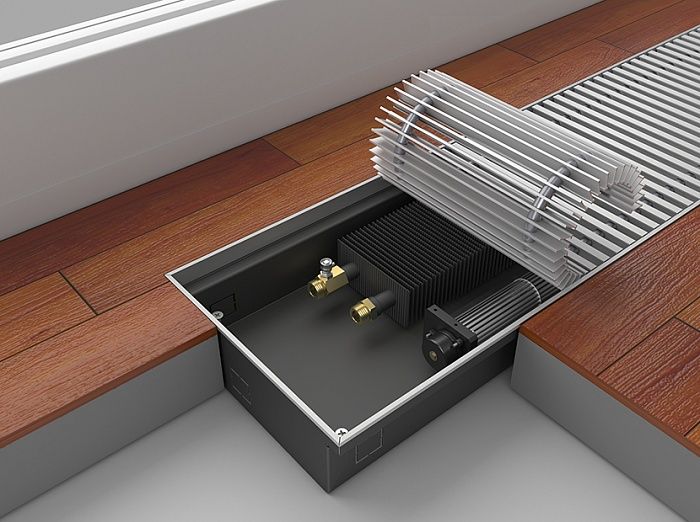 Внутрипольный конвектор с вентилятором 
КОНВЕКТОРЫ
С ВЕНТИЛЯТОР
ВНУТР