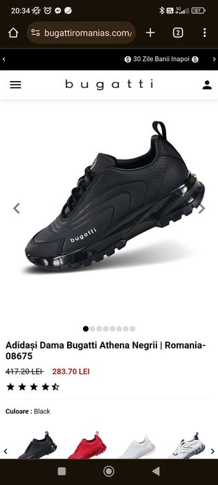Adidași Dama Bugatti Athena Negrii