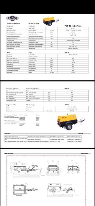 Vand motocompresoare noi Atmos 2-11 mc