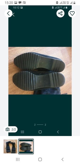 Сапоги замшевые 38 разм.