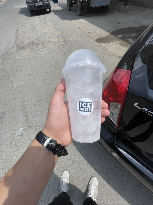 Лёд. Muz. Лёд в стаканчике. Muz stakan.