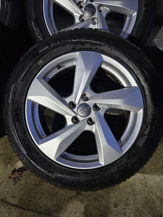 Jante originale Audi R18 + Anvelope iarna 235 55 18 dot 3124