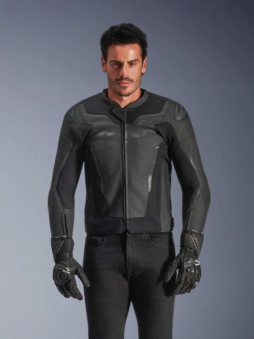 Кожено яке Alpinestars GP Force V2 Black/Black