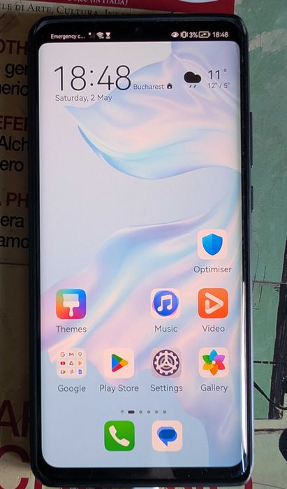 Huawei P30 Pro 128GB 6GB RAM Dual SIM Argintiu+Folie Protectie Display si husă
