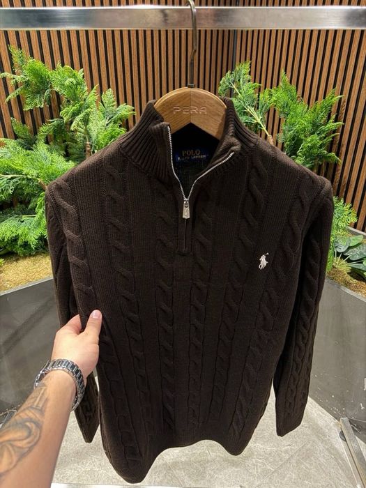 Polo Ralph Lauren Cable-Knit – мъжки пуловер с цип