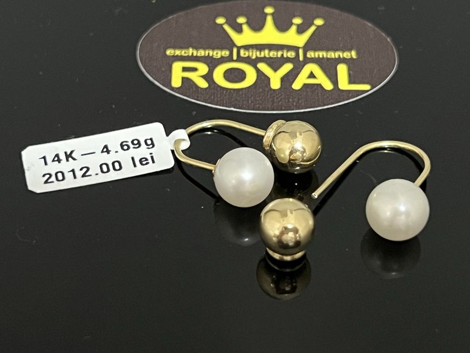 Bijuteria Royal CB : Cercei aur 14k 4,69 grame   409 lei/gr
