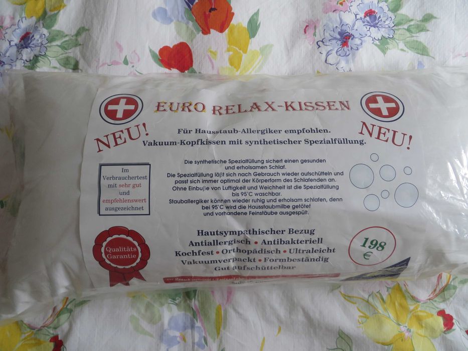 Антибактериална, противоалергична нова възглавница 75х35 см