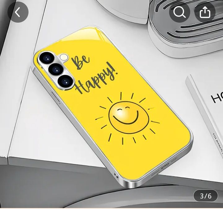 Нов премиум стил калъф за телефон с лесен дизайн на слънчева усмивка с