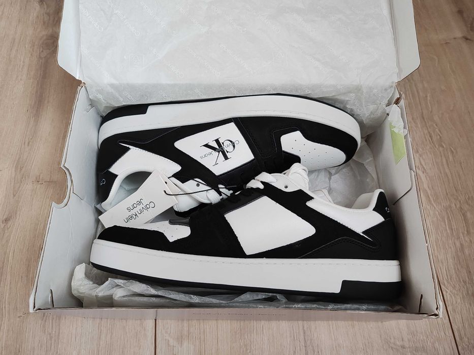 Calvin Klein Jeans, Adidasi sport, Negru, Alb, 44 EU