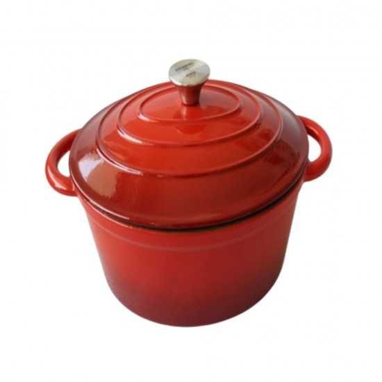 Емайлирана чугунена тенджера с капак HAUSBERG HB-H750, капацитет 4.5L