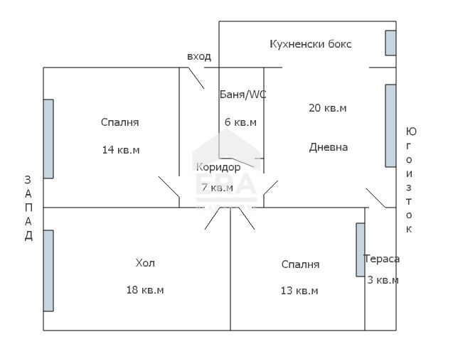 Четиристаен ексклузивен апартамент за продажба, в тухлена сграда, в съ