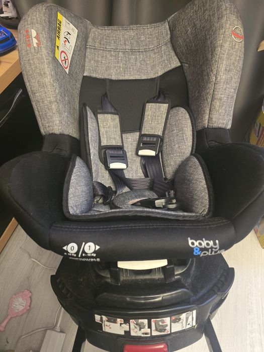 Scaun auto copii 0-18kg impecabil baza 360°