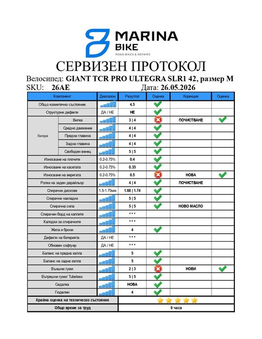 Карбонов шосеен велосипед Giant TCR Pro Team Ultegra SLR1 42 Carbon Powermeter | M