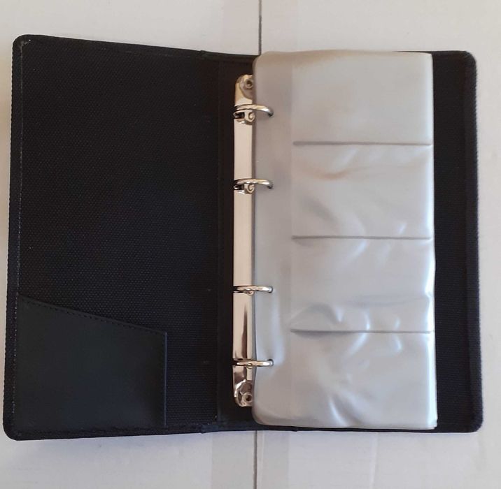 визитник за бюро черен с метална плочка за 160 визитки и други