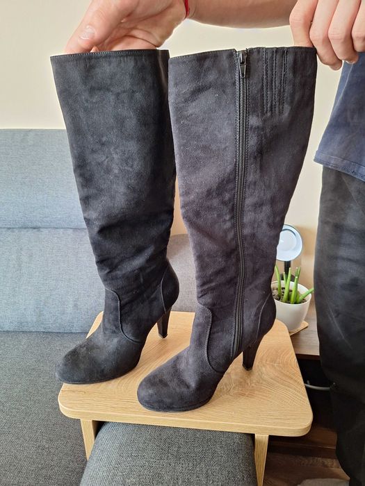 Черни ботуши на ток