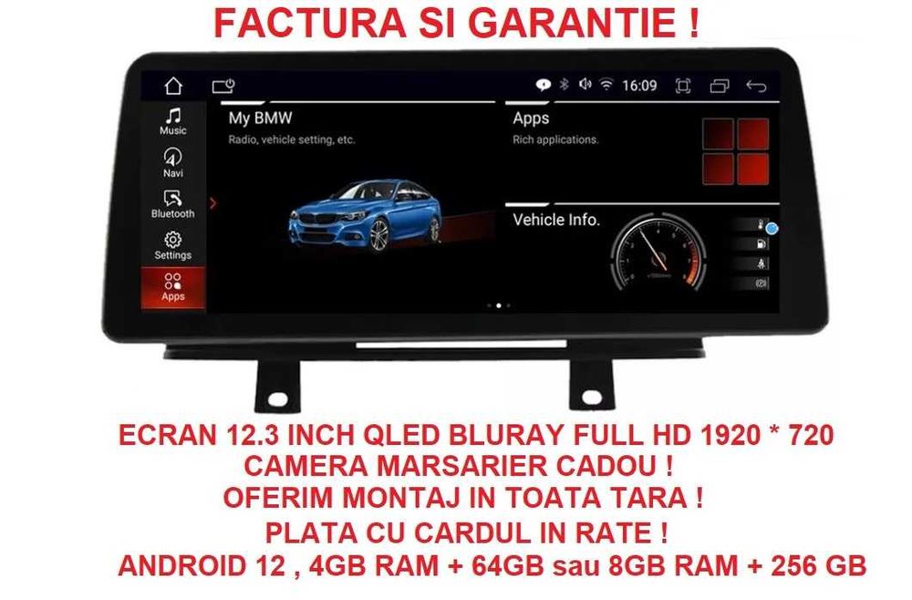 Navigatie BMW Seria 3 F30 Seria 4 , Ecran 12.3 inch QLED Full HD Noua