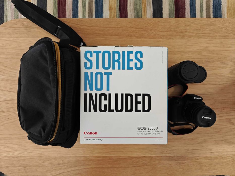 Фотоапарат Canon EOS 2000D + 2 обектива НОВ