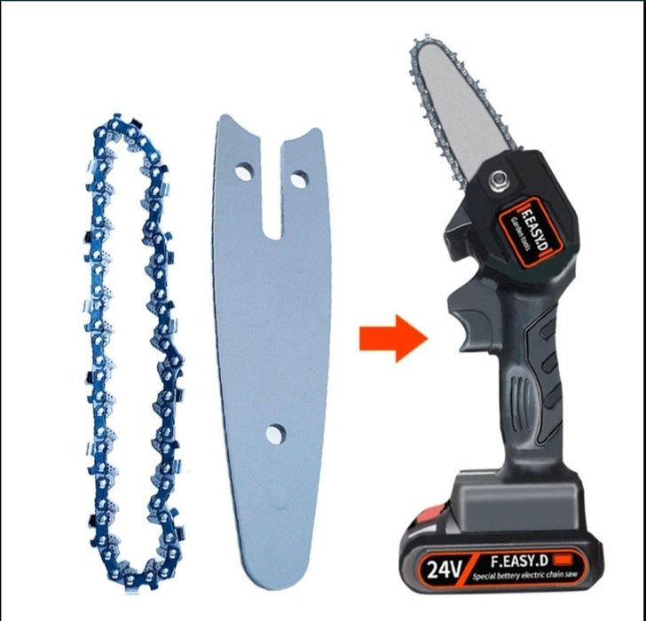 Доставка безплатная мини пила цепная аккумуляторная для сада