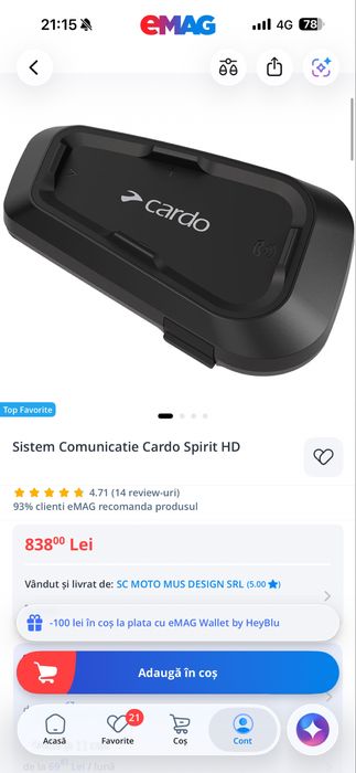 Intercom CARDO HD