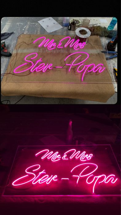 Realizez casete si reclame luminoase la comanda