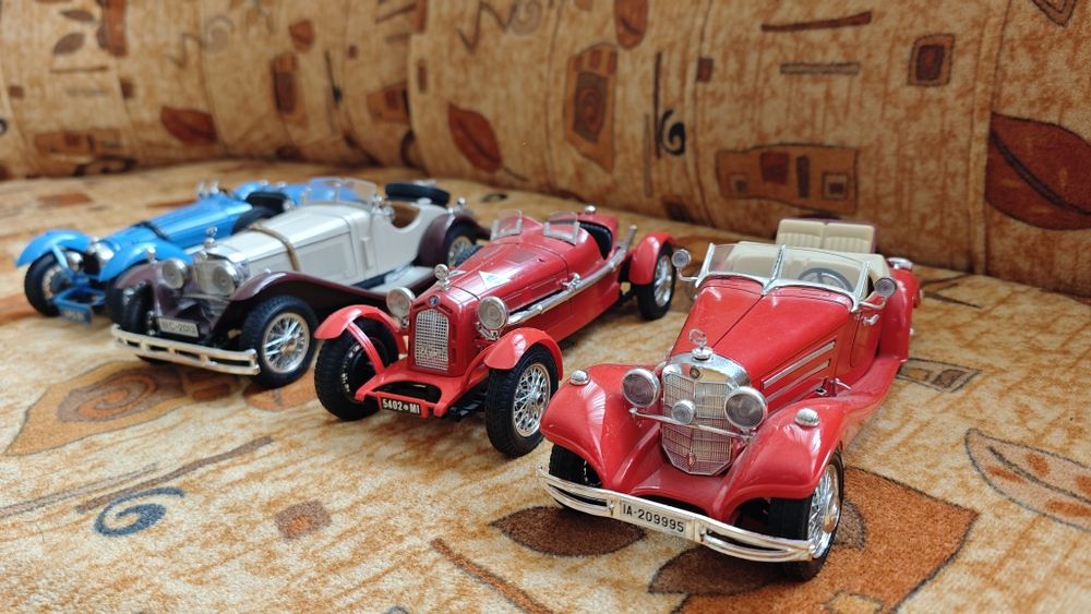 Лот 4бр ретро колички 1/18 Bburago made in Italy