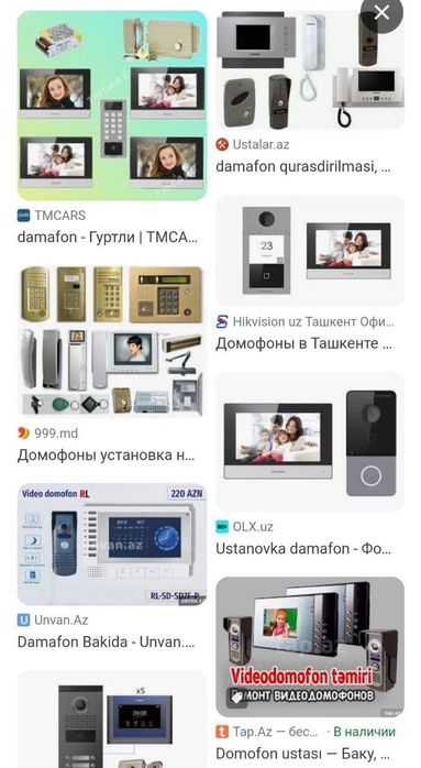 Kamera, damafon, pajarni signalzatsiya, quyosh batareyalarini sifatli