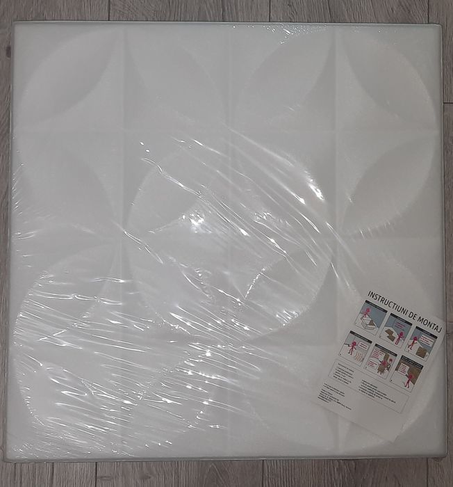 Tavan fals decorativ,polistiren extrudat,modern,alb,50x50x0.4 cm,Nou!