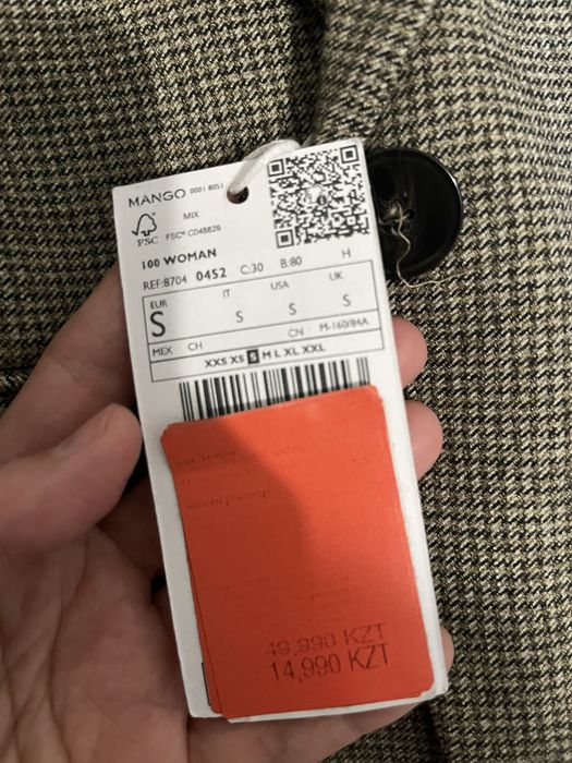 Продам женский пиджак бренда MANGO XS-S
