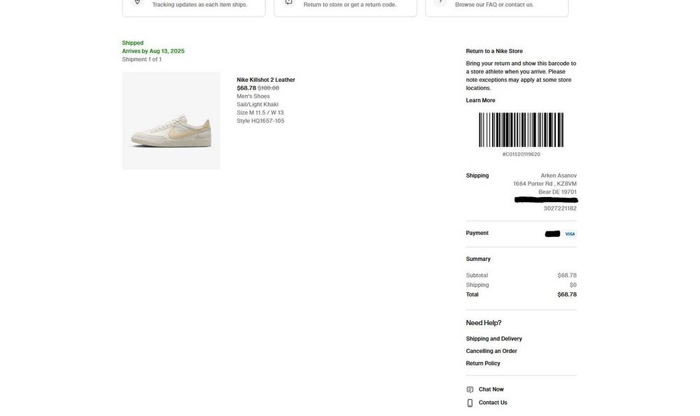 Nike killshot 2 Оригинал USA (кроссовки. кеды)