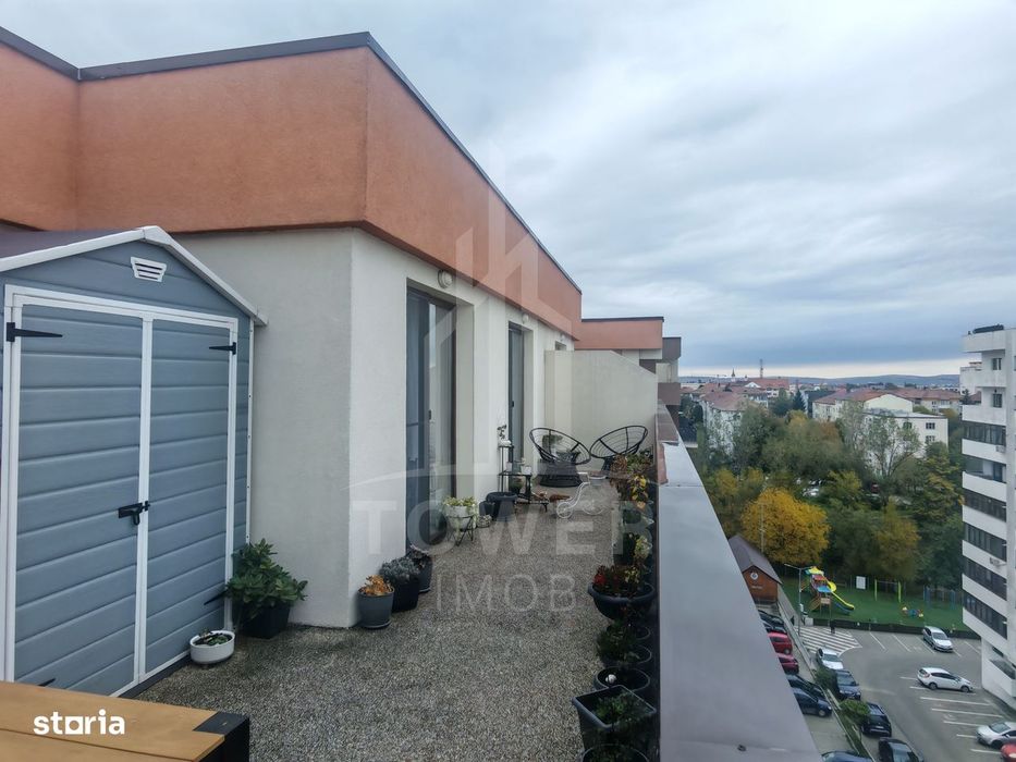 Penthouse 116 mp, terasă generoasă- vedere panoramică, compartimentare