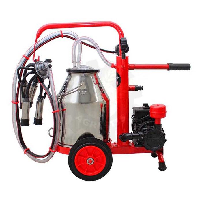 Aparat de muls vaci – 1 post, bidon inox 30L, pompă uscată