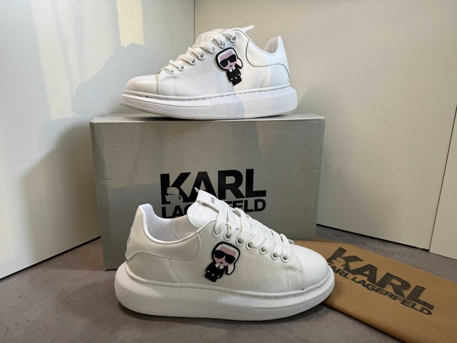 Adidasi KARL LAGERFELD White , Produs Nou - Full Box, Premium Unisex
