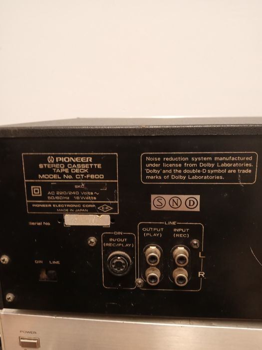 Pioneer ct f 600