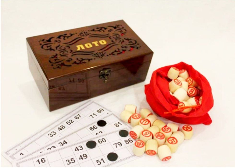 Настольная игра Лото в деревянной шкатулке. Новая. Доставка 24/7