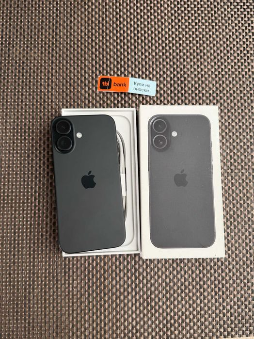 КАТО НОВ! iPhone 16 Лизинг от 20€/мес Black 128GB  черен